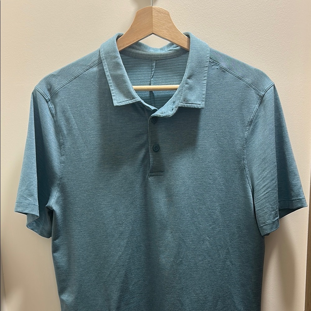 lululemon athletica Slate Blue Evolution Short-Sleeve Polo Shirt
